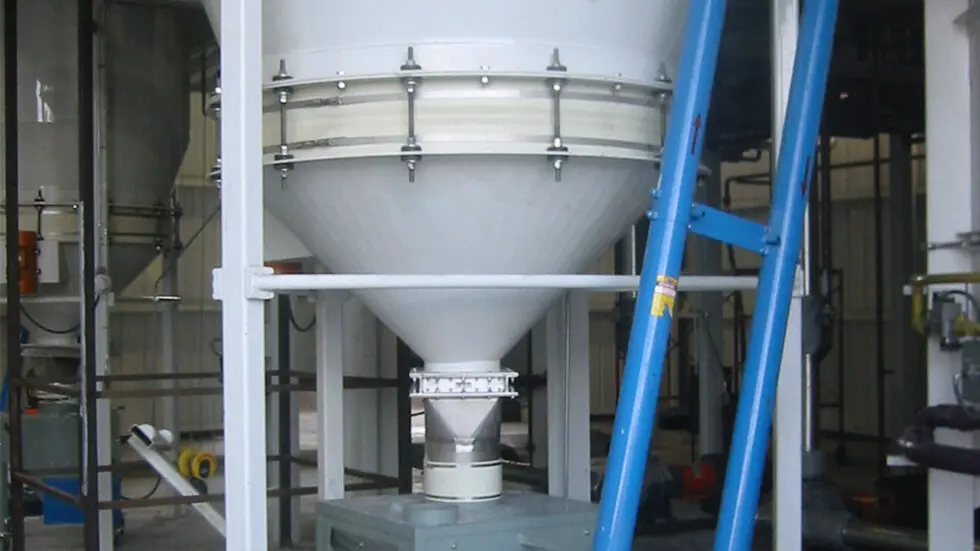 Flexible Rubber Sleeve Connector on Silo Bin Activator