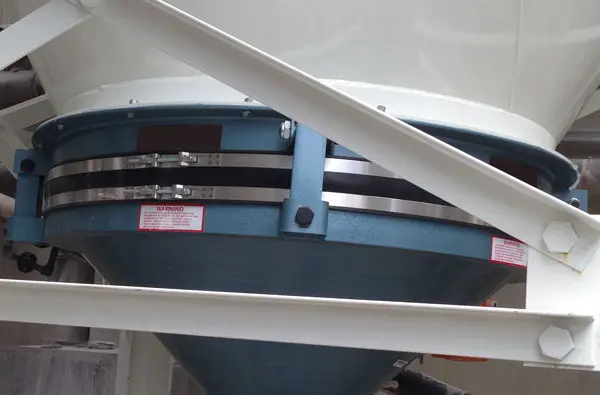 Buna-N Rubber Nitrile Tubing Flex Connector on Silo Bin Activator